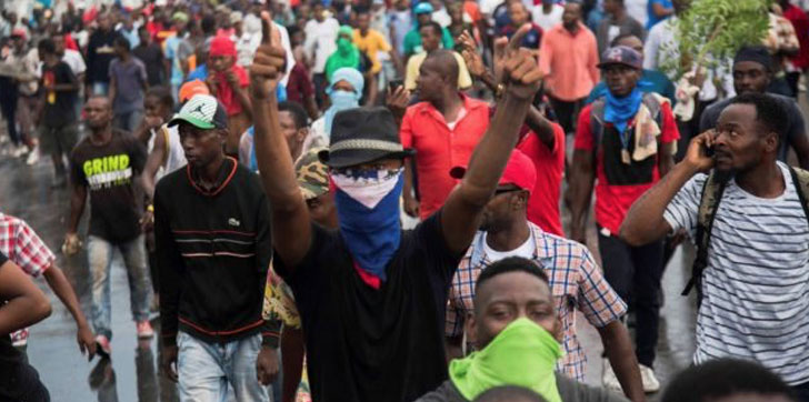 MANIFESTANTES-HAITI
